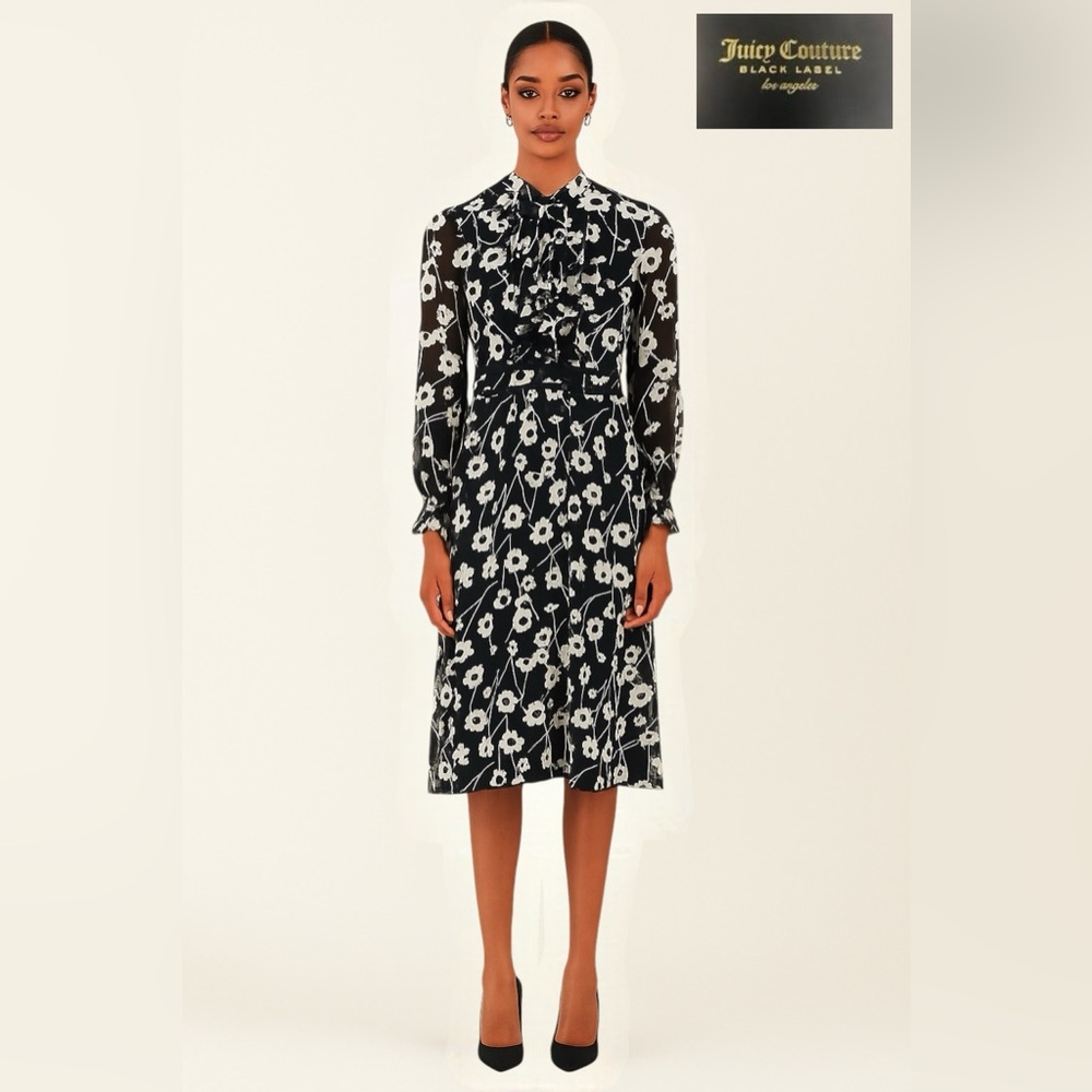 🛍️SALE🛍️ Juicy Couture Black Label Floral Midi Dress - Picture 8 of 8